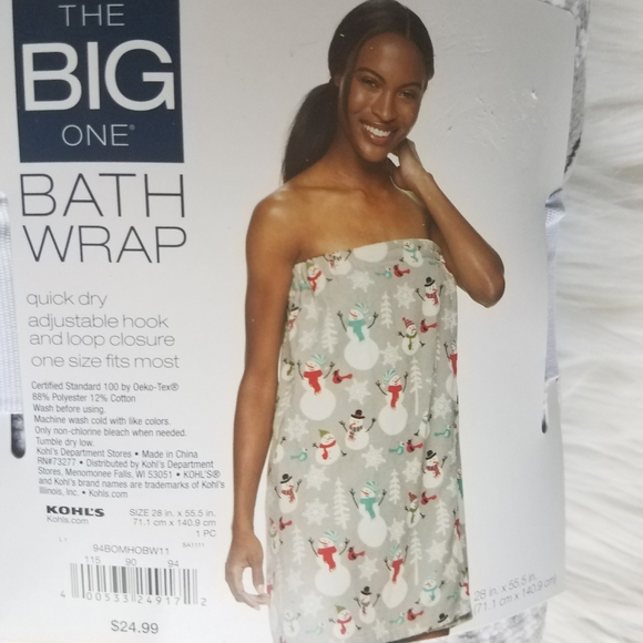 The big one snow man bath wrap - Picture 4 of 4